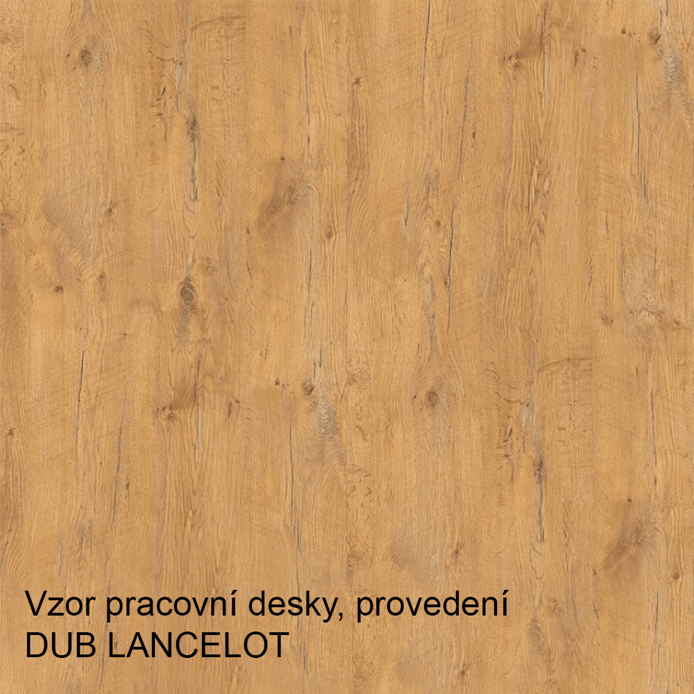 Dulap bucatarie VEGA, alb lucios / stejar lancelot