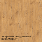 Dulap bucatarie VEGA, alb lucios / stejar lancelot