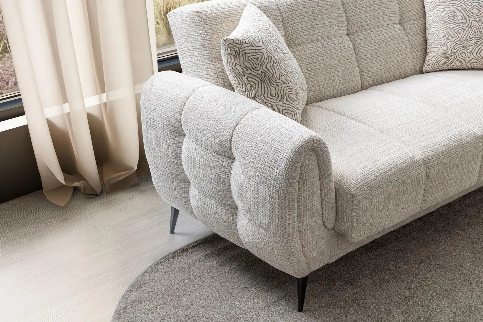 Coltar, extensibil, cu lada de depozitare Boucle Prada – Maxinova (imaginea 4)