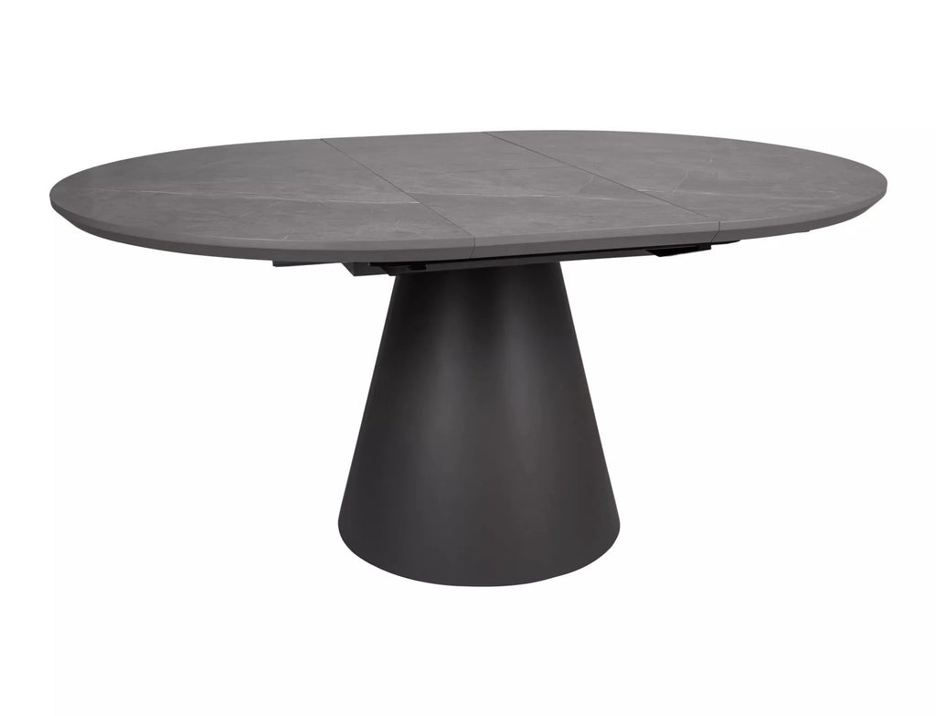 Masa extensibila ANGEL II, gri cu efect de marmura/negru
