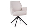 Scaun rotativ HUGO, bej deschis/negru