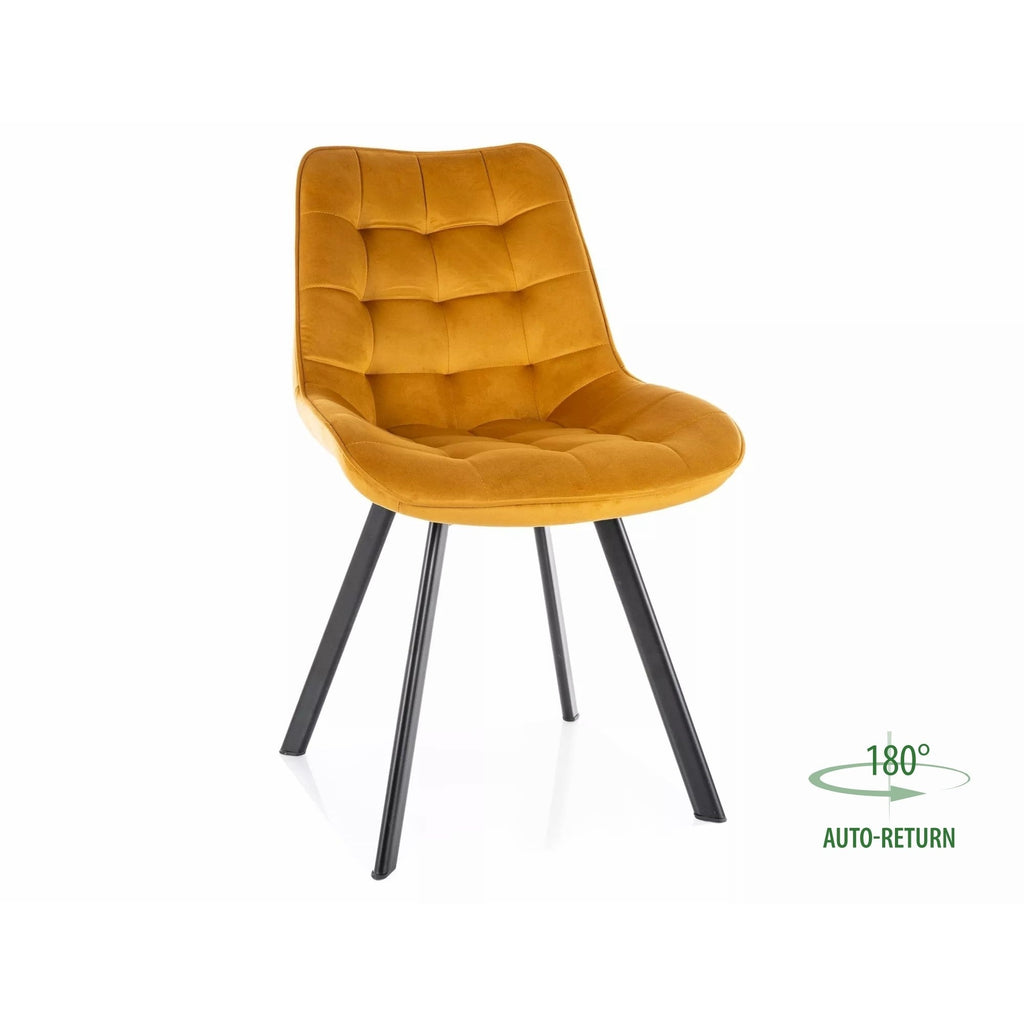 Scaun MONTI, galben curry - Bluvel 68