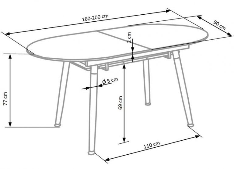 Masa extensibila Caliber, vedere 3