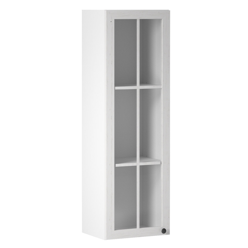 Dulap superior cu sticla W40S stanga PROVANCE, alb/pin andersen