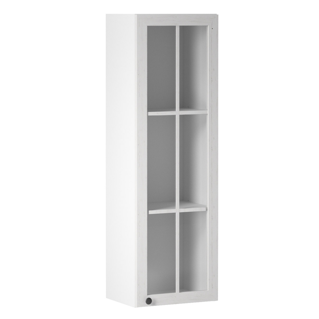Dulap superior cu sticla W40S dreapta PROVENCE, alb/pin Andersen
