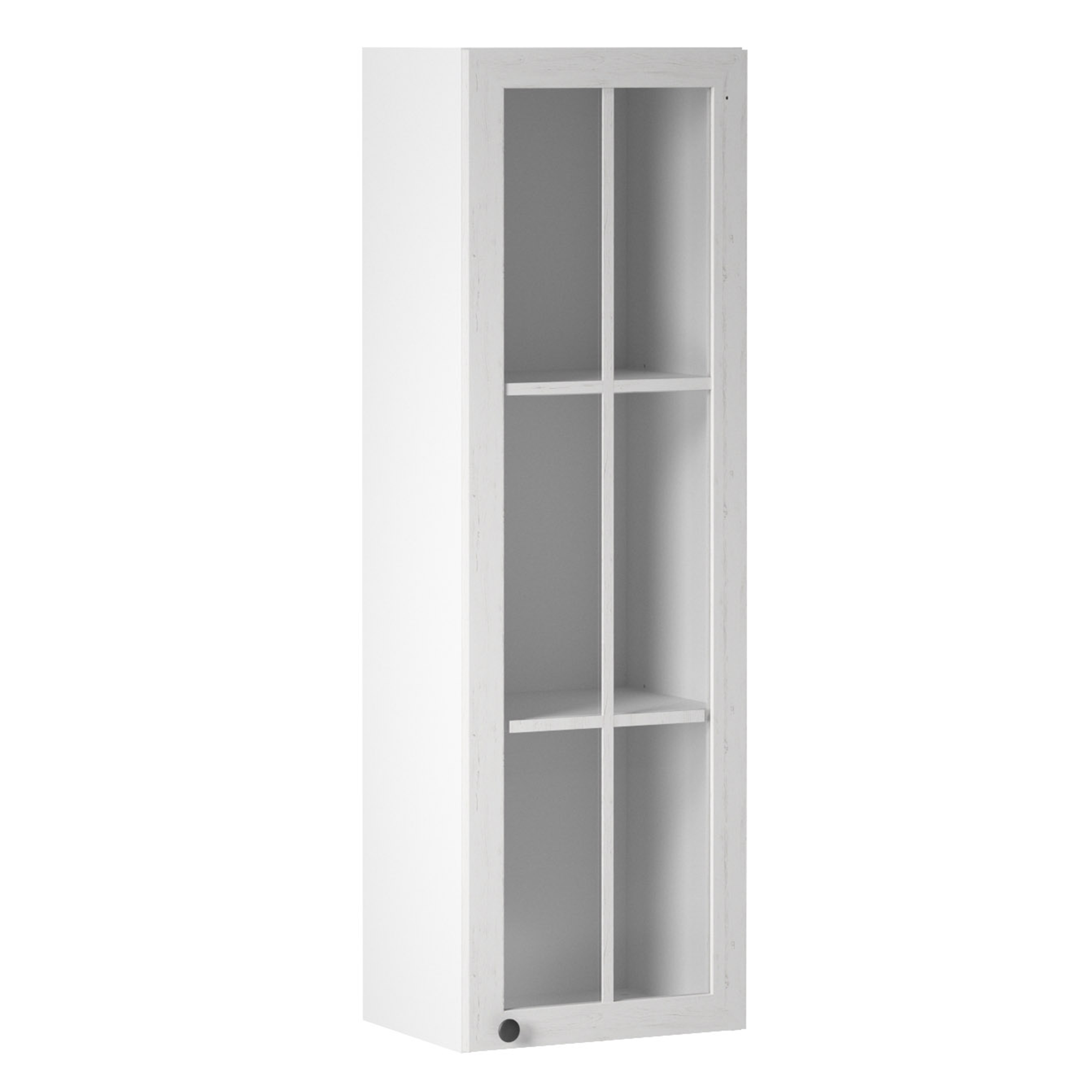 Dulap superior cu sticla W40S dreapta PROVENCE, alb/pin Andersen