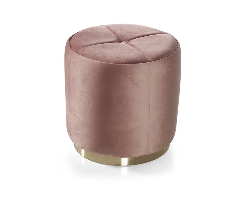 Taburet rotund din catifea,Lady – Maxinova (imaginea 1)