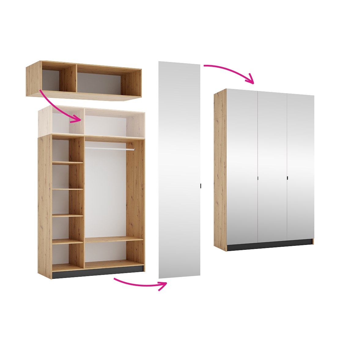 Raft dulap Kreo, vedere din alt unghi, imaginea 3