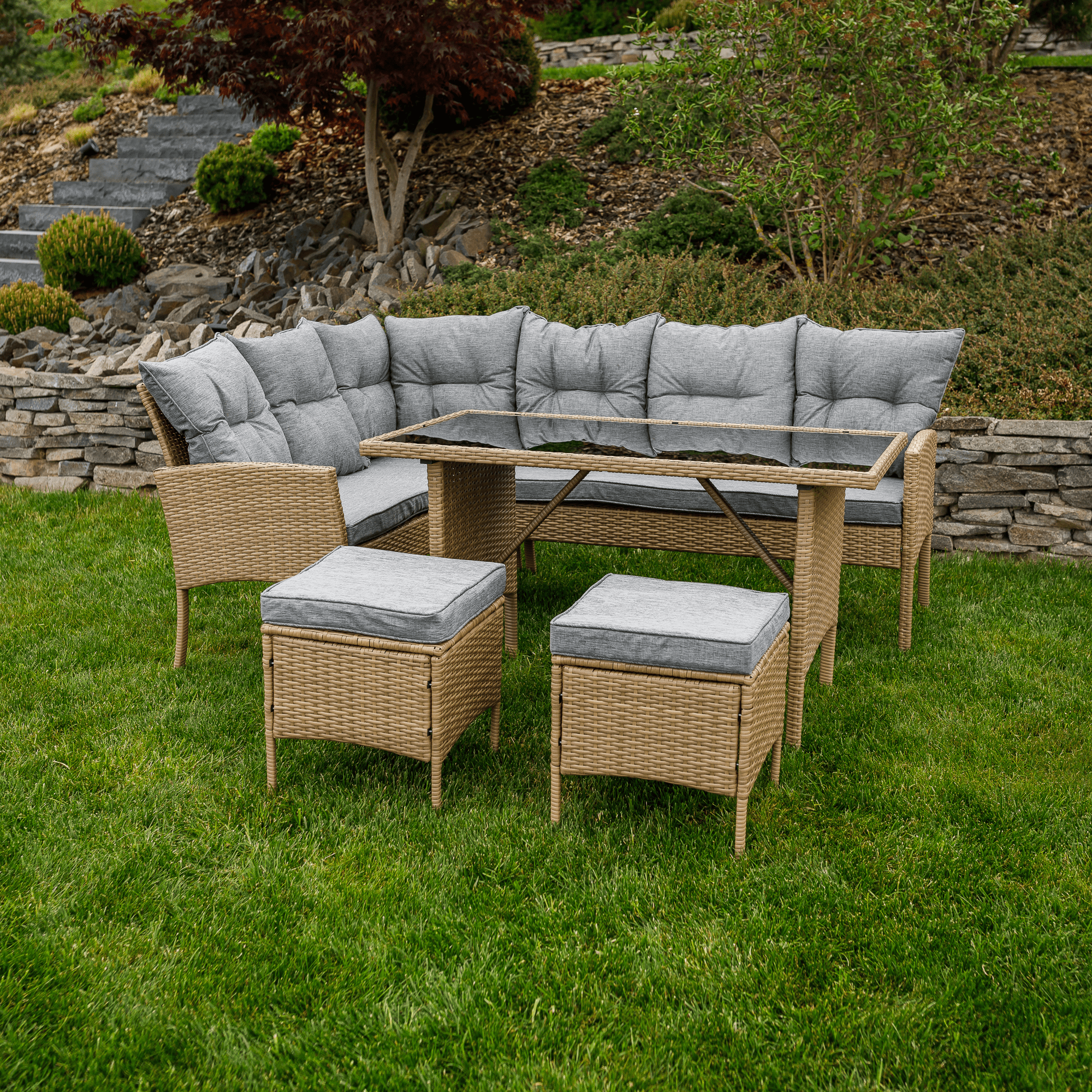 Set gradina RANDI, gri deschis