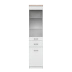Vitrina 1D1W1S TOPTY TYP 03, alb/stejar sonoma, universal