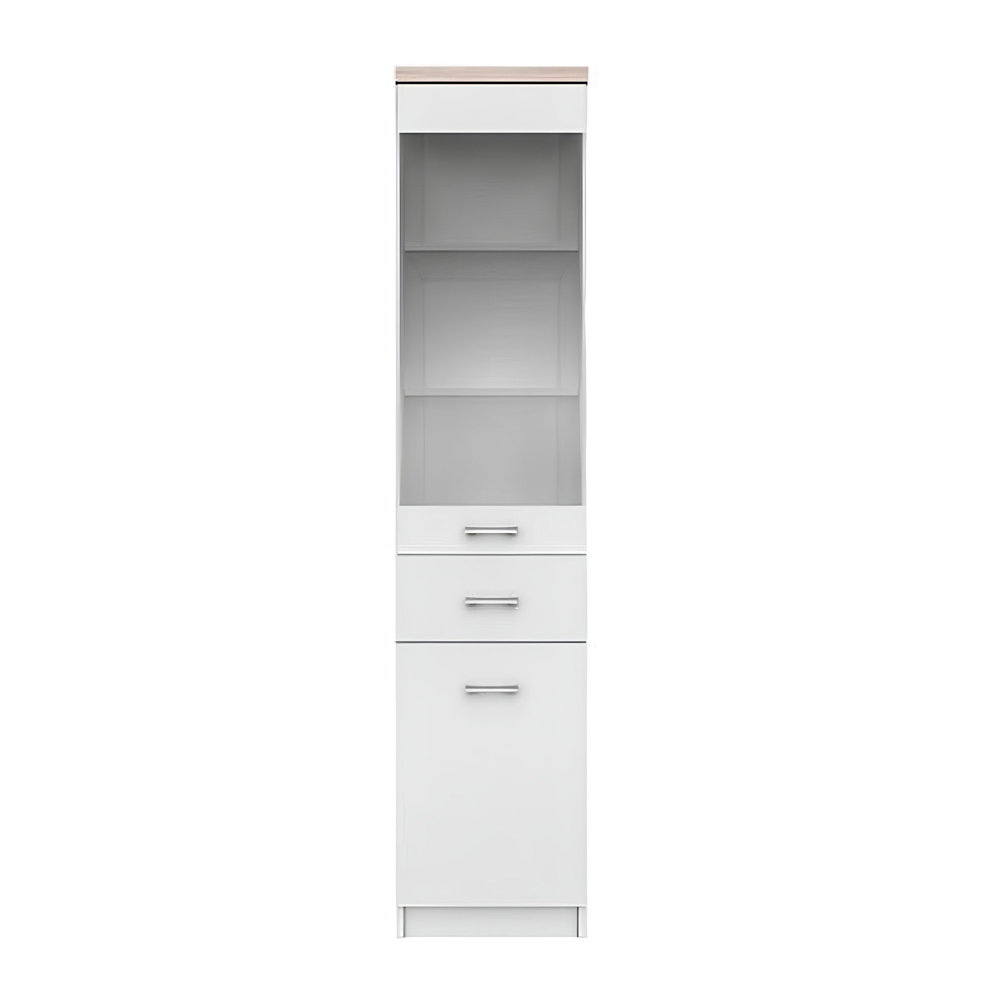 Vitrina 1D1W1S TOPTY TYP 03, alb/stejar sonoma, universal