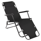 Scaun pozitionabil de gradina REGED, negru
