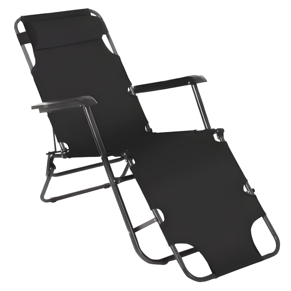 Scaun pozitionabil de gradina REGED, negru