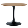 Masa de sufragerie REVENTON NEW, rotunda, stejar/negru, diametru 110 cm