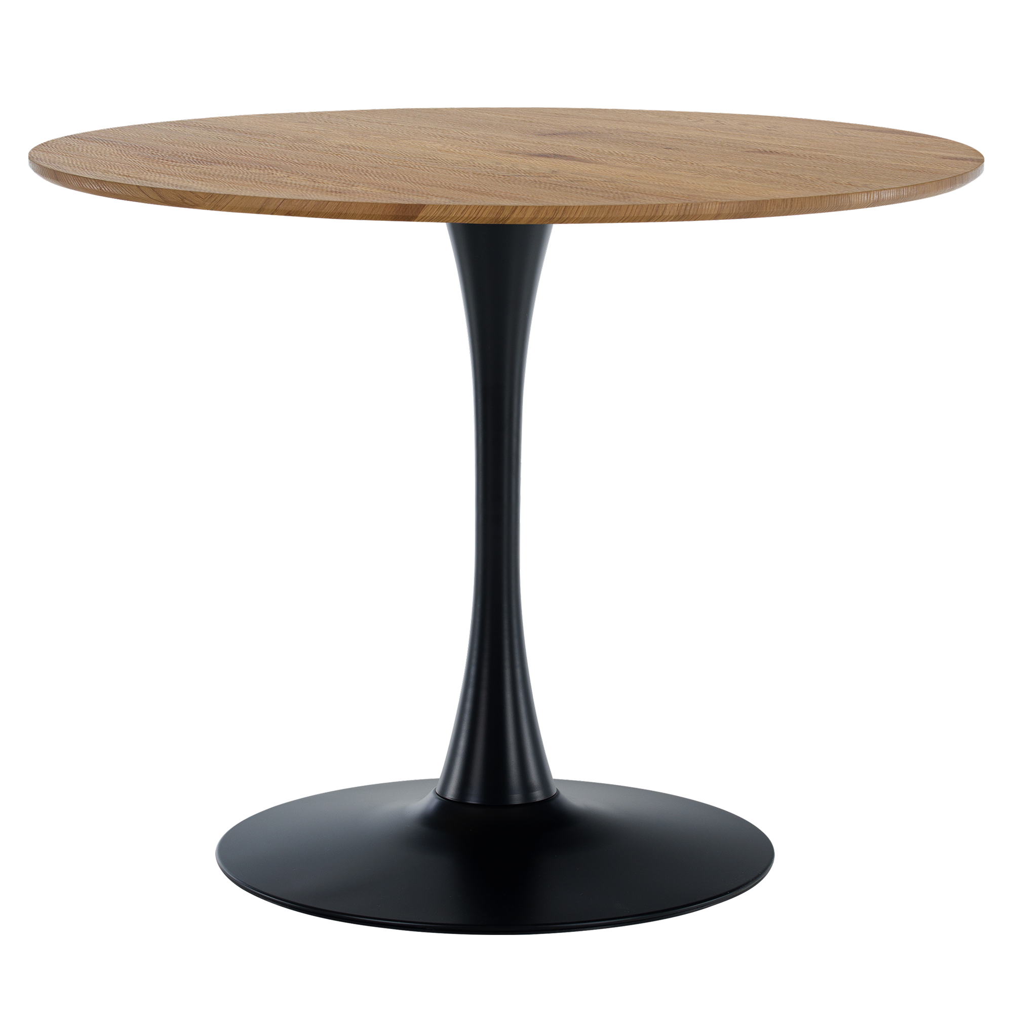 Masa de sufragerie REVENTON NEW, rotunda, stejar/negru, diametru 110 cm