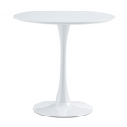 Masa dining REVENTON NEW, runda, alb mat, diametru 80 cm