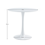 Masa dining REVENTON, alb mat