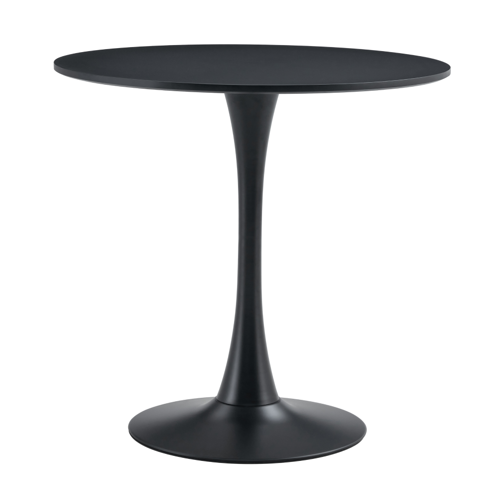 Masa de sufragerie REVENTON NEW, negru, diametru 80 cm