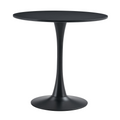 Masa de sufragerie REVENTON NEW, negru, diametru 80 cm