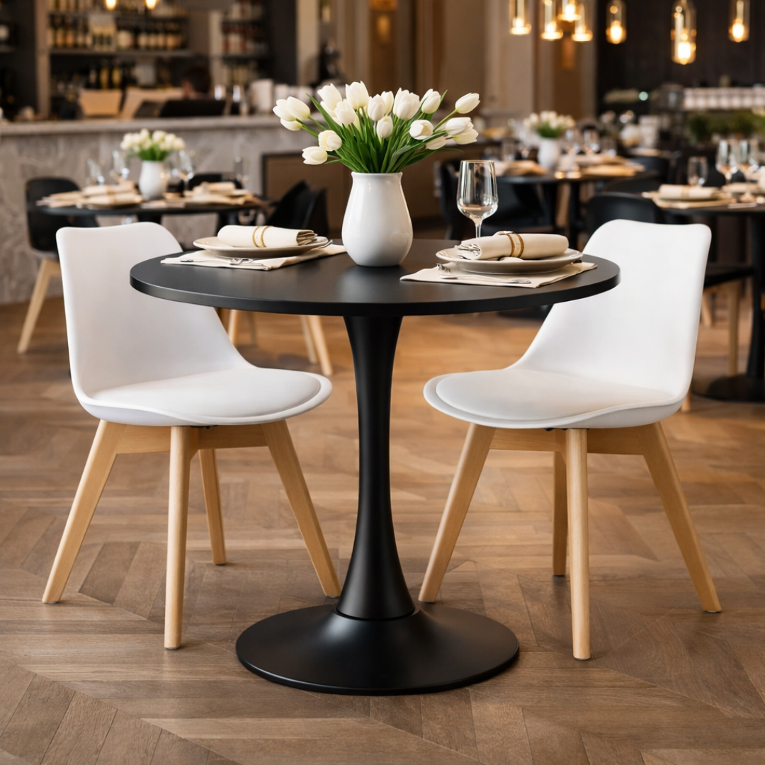 Masa dining REVENTON, negru