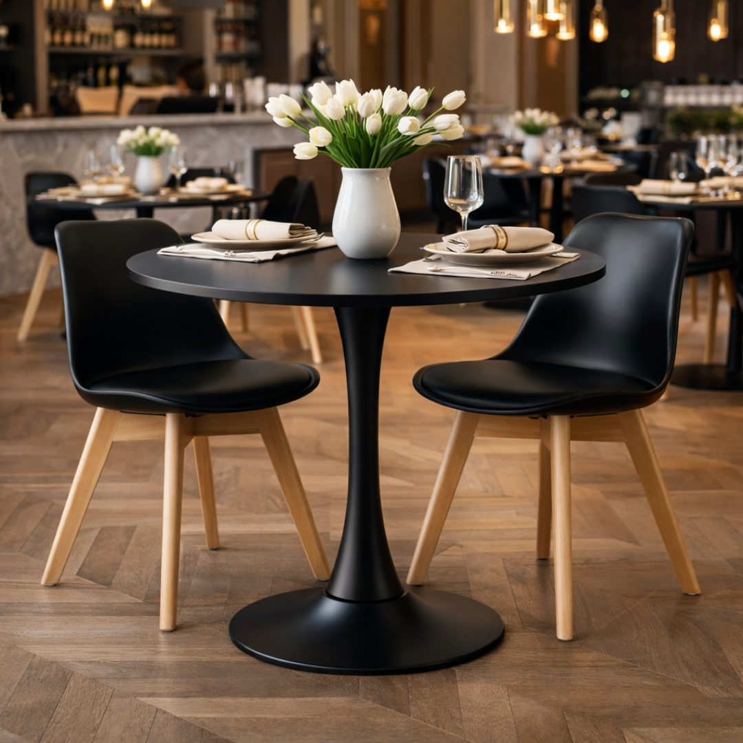 Masa dining REVENTON, negru