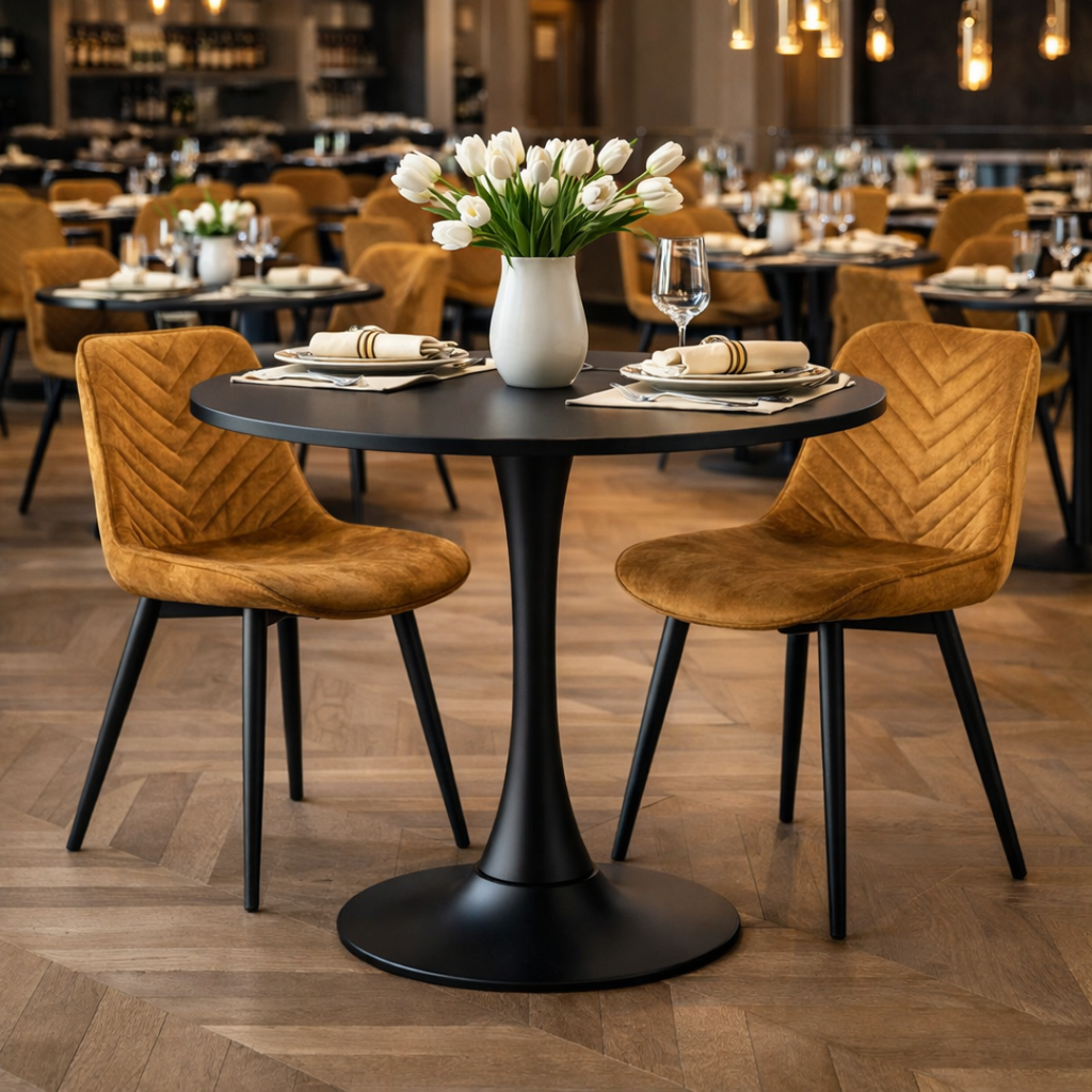 Masa dining REVENTON, negru