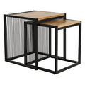 Set a doua masute de cafea RIMBO, stejar/negru