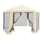 Pavilion cort pentru gradina RINGE TIP 2 + 6 laturi, 9m, bej/negru