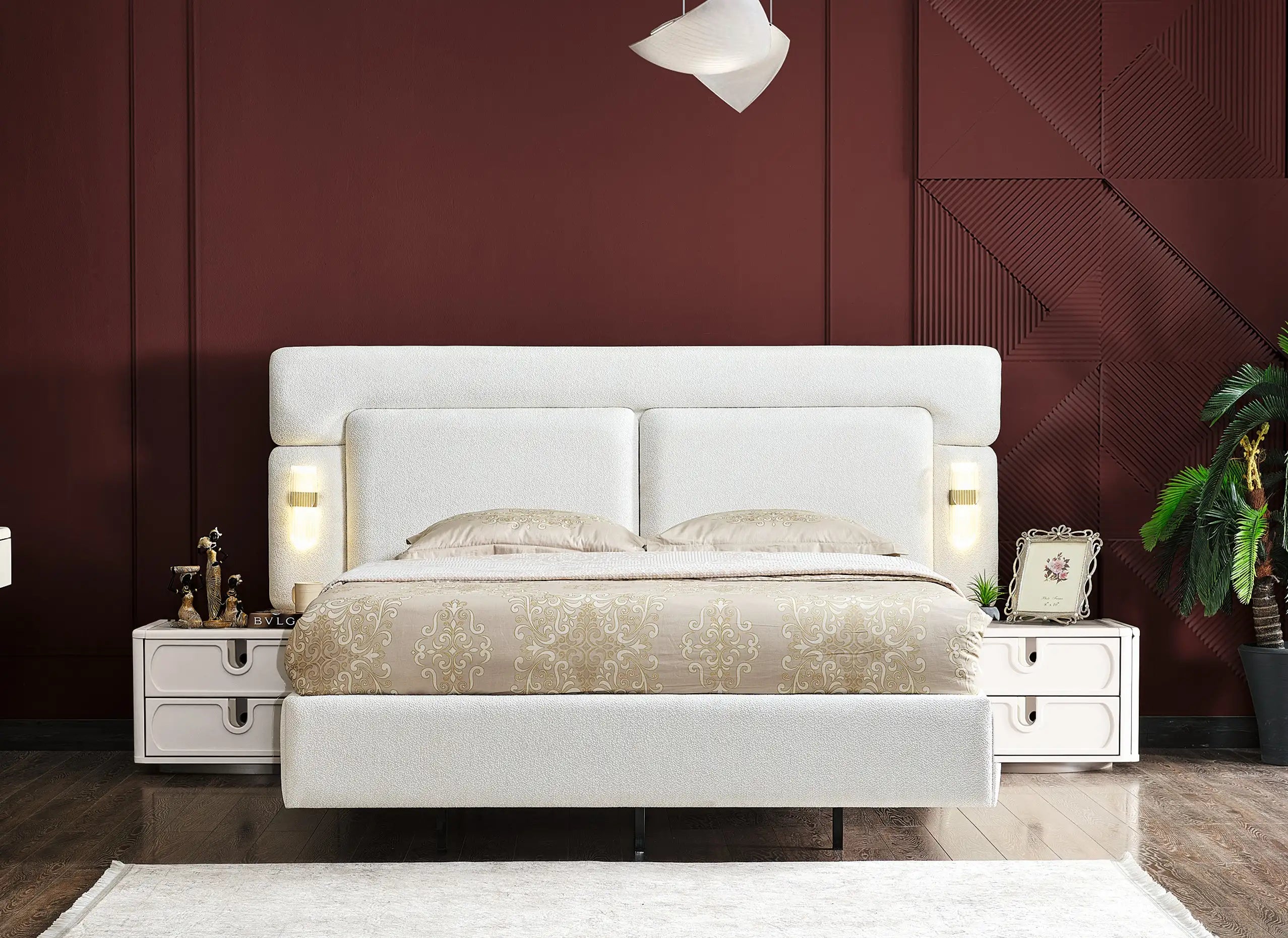 Set dormitor tapitat Mobilier cu 6 usi Rio, vedere 4