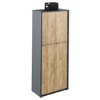 Dulap cu polite RIOMA NEW TYP 07, grafit/stejar artizanal