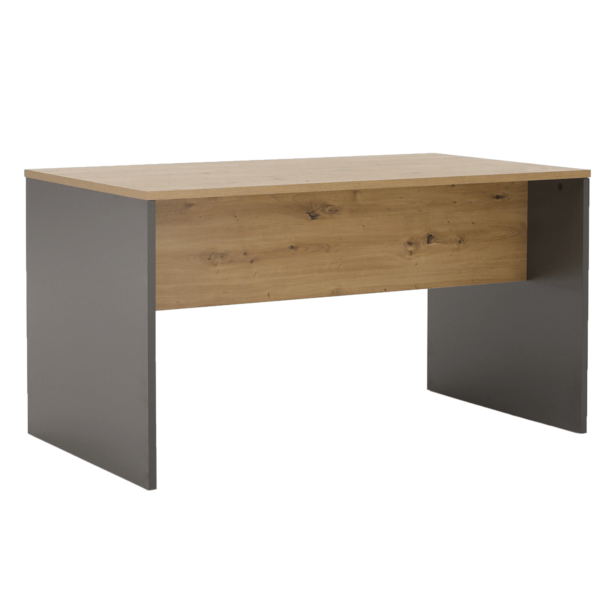 Masa de birou RIOMA NEW TYP 16, grafit/stejar artisan