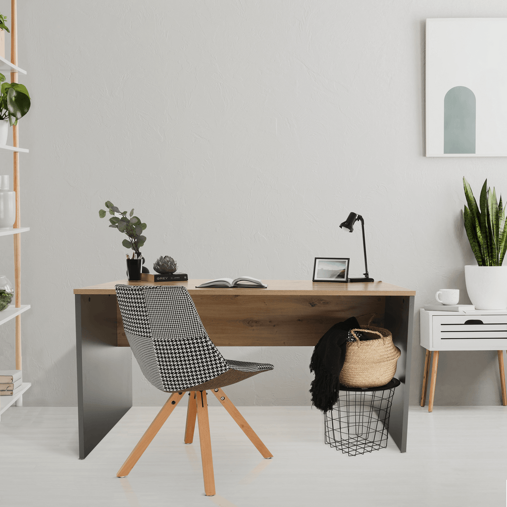 Birou PC RIOMA, grafit / stejar artisan