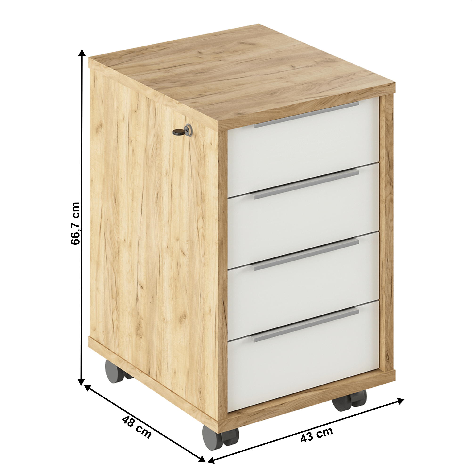 Container RIOMA, stejar artisan / alb