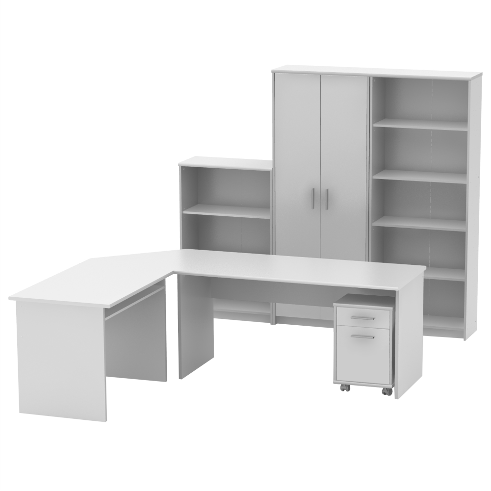 Set de birou JOHAN 2 NEW, alb