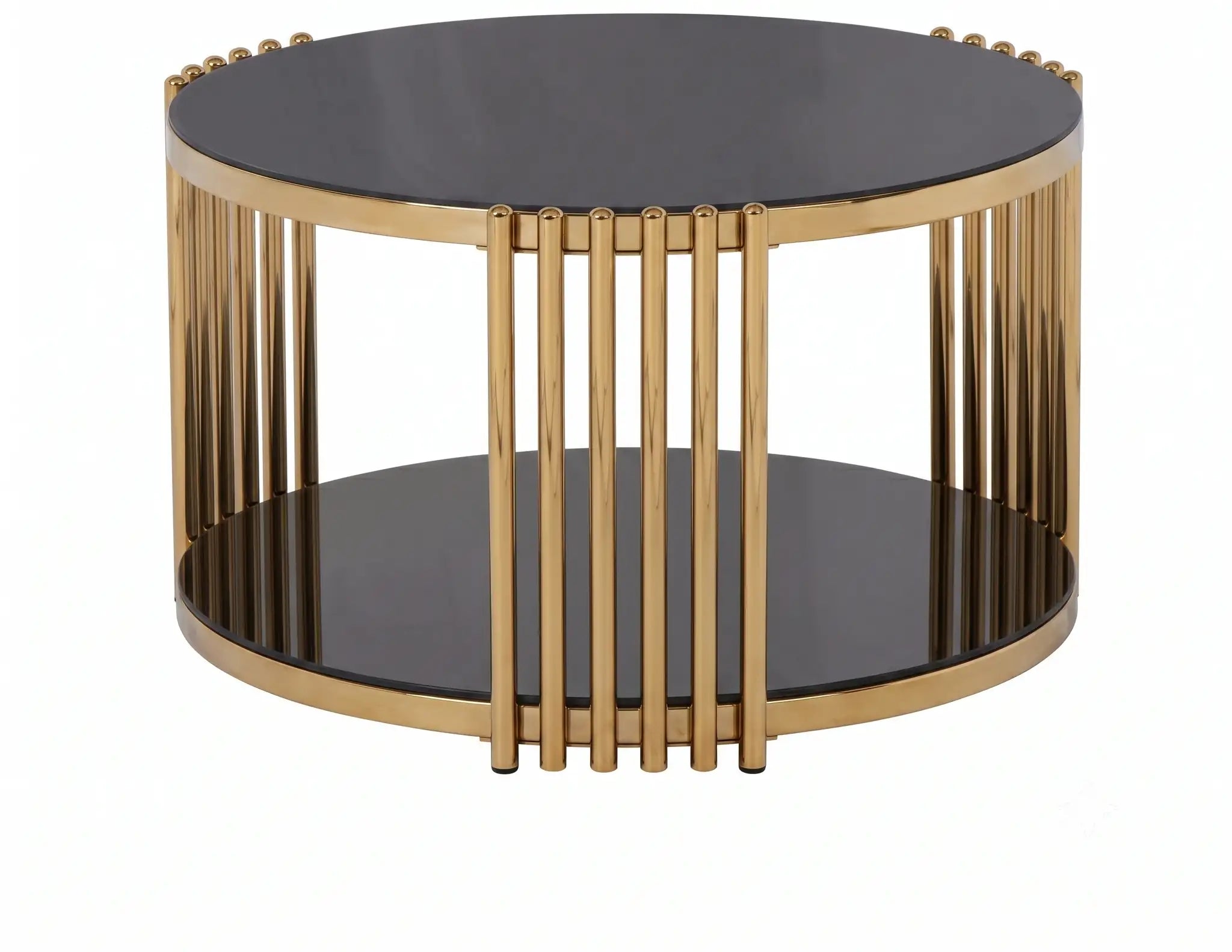 Masuta de cafea Rose Mare rotund -Auriu – Maxinova (imaginea 1)