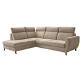 Set canapea de colt ROTTO ROH, gri-maro Taupe, pe stanga