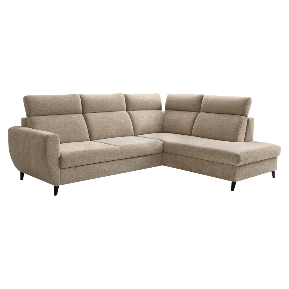 Set de canapea de colt ROTTO ROH, gri-maro Taupe, pe dreapta