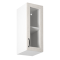 Dulap superior ROYAL G30S, cu sticla, alb/pin nordic, model dreapta