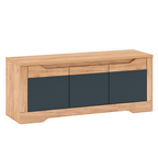 Masuta RTV J FIDEL, stejar craft auriu/gri grafit