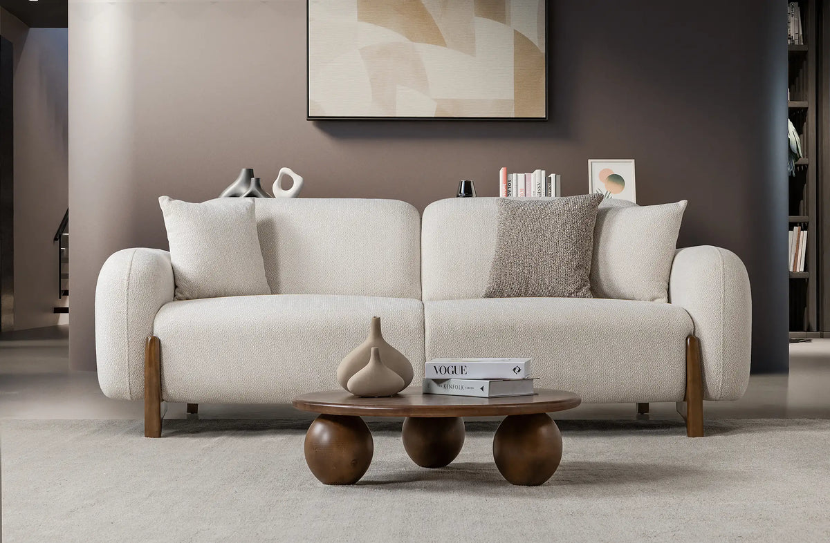 Canapea 3 locuri, semiextensibila Moderna Boucle Belize – Maxinova (imaginea 1)
