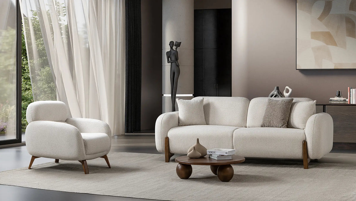 Canapea 3 locuri, semiextensibila Moderna Boucle Belize – Maxinova (imaginea 5)