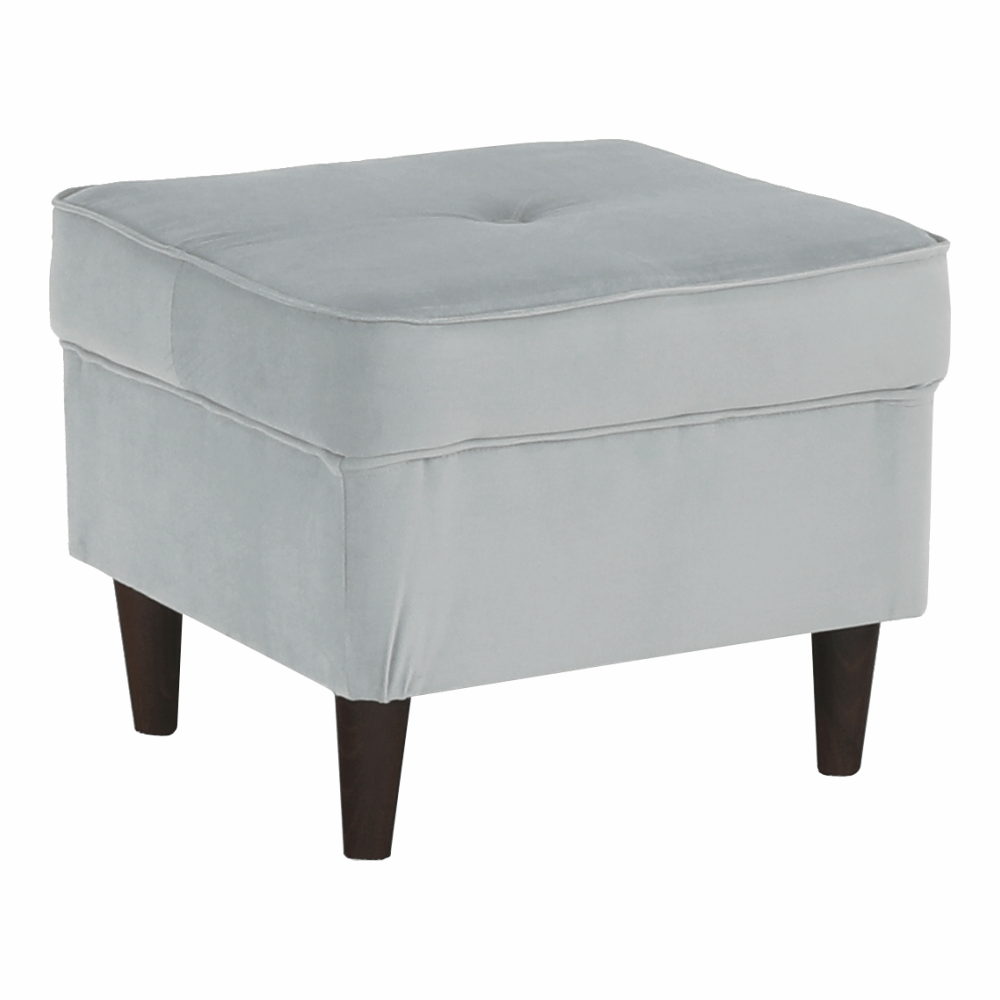 Taburet modern RUFINO 3 NEW, gri deschis/nuc
