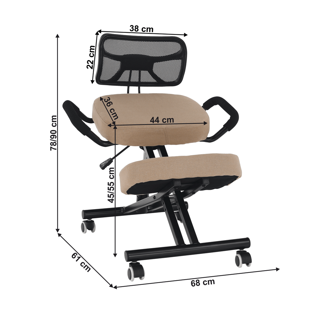 Scaun ergonomic tapitat RUFUS, vedere 7