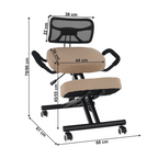 Scaun ergonomic tapitat RUFUS, vedere 7