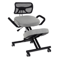 Scaun de ingenunchiere ergonomic RUFUS, gri-maro Taupe/negru