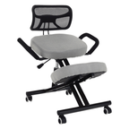 Scaun de ingenunchiere ergonomic RUFUS, gri-maro Taupe/negru
