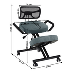 Scaun ergonomic tapitat RUFUS, vedere 4