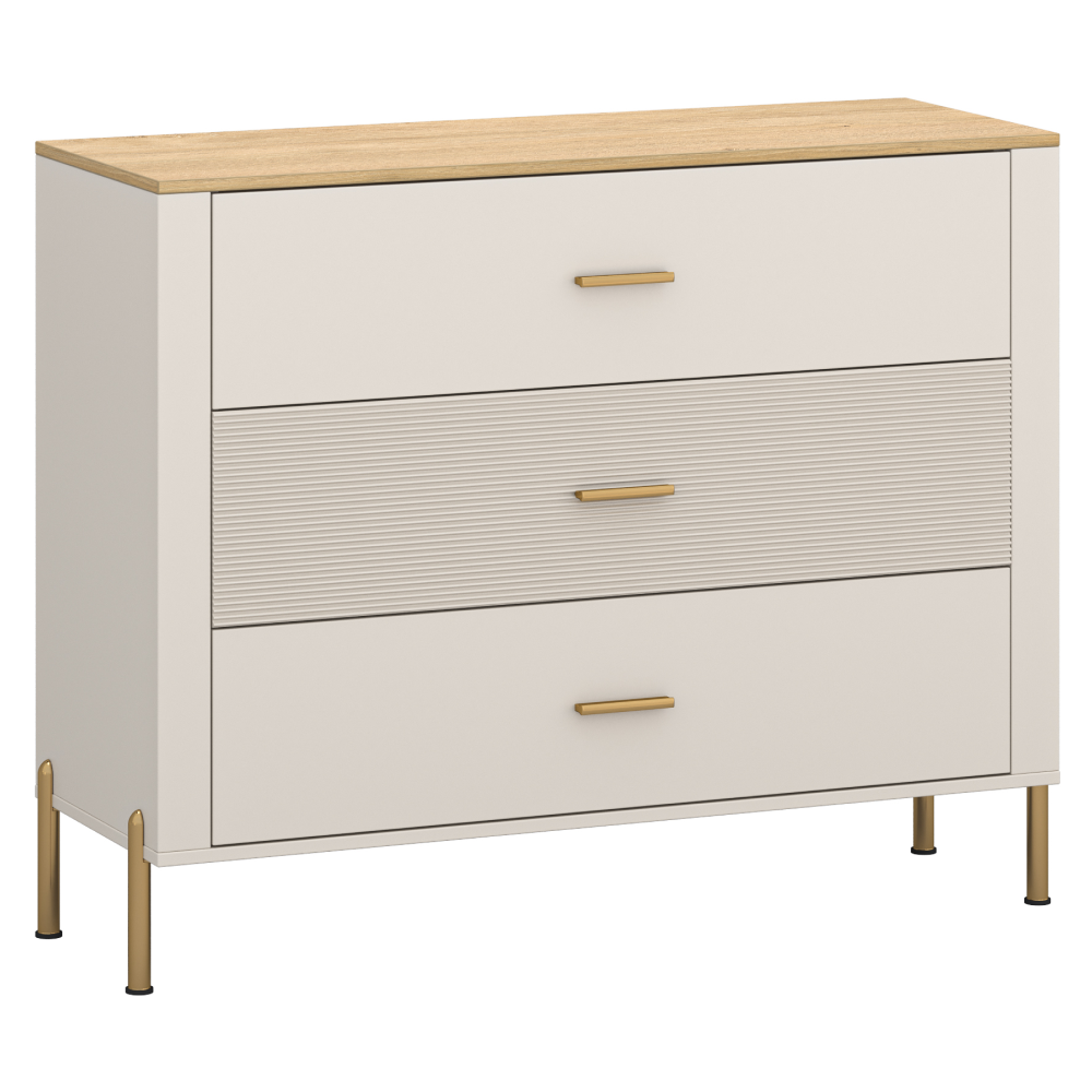 Comoda RUNOL 3S, casmir/stejar de piatra