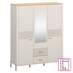 Dulap cu oglinda RUNOL 3D2S, casmir/stejar de piatra