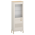 Vitrina RUNOL 1D1W, casmir/stejar de piatra